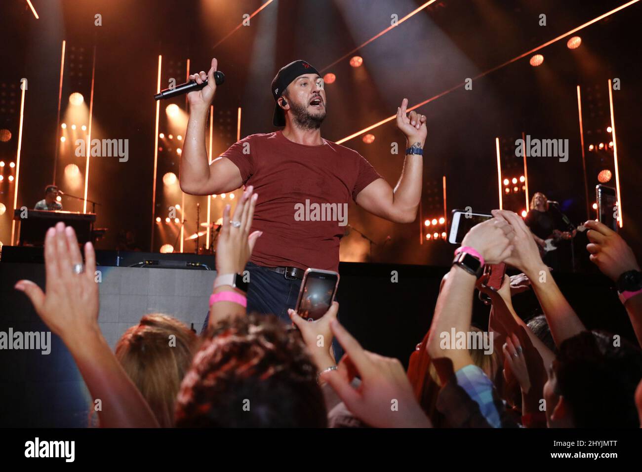 Luke Bryan at the CMA Music Festival held at the Nissan Stadium on June 9, 2019, in Nashville, TN. Stock Photo