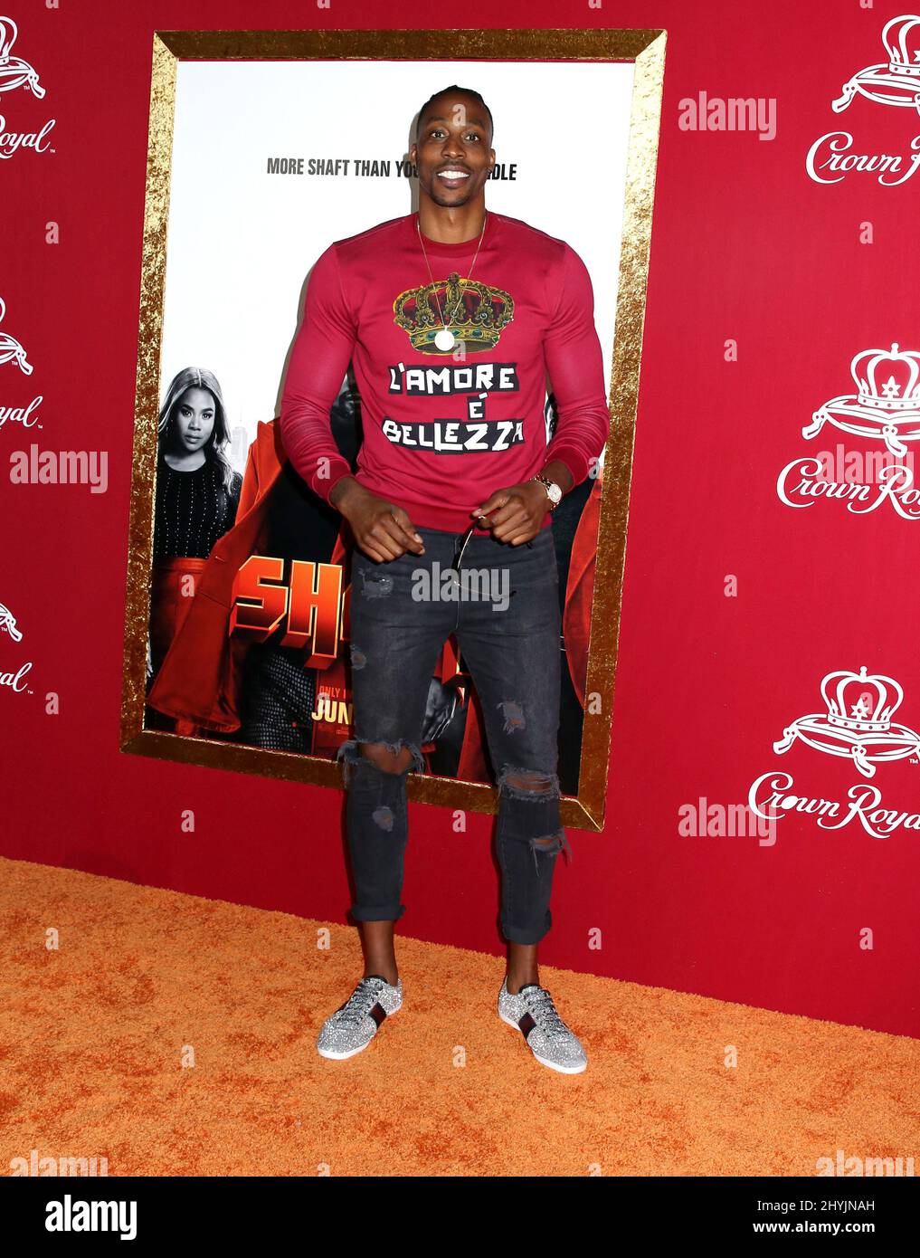 Dwight Howard attending the premiere of Shaft in New York Stock Photo