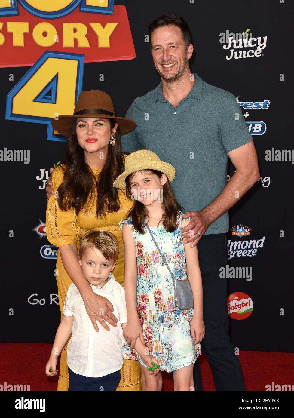Tiffani Thiessen Brady Smith Harper Renn Smith And Holt Fisher Smith Attending The World Premiere Of Toy Story 4 Held At The El Capitan Theatre Hollywood Stock Photo Alamy