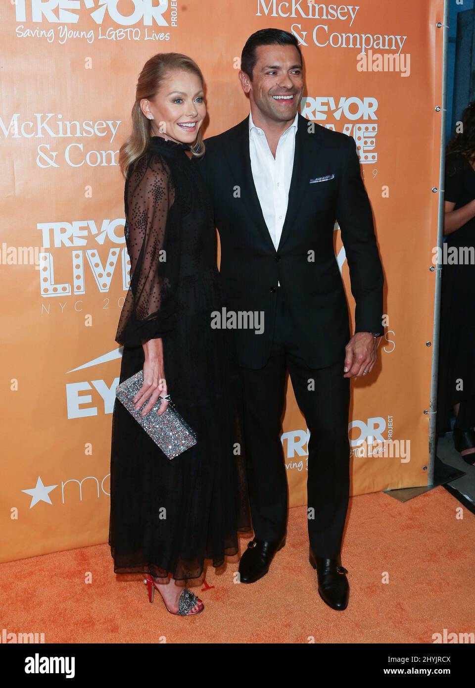 Kelly Ripa and Mark Consuelos at TrevorLIVE New York 2019 held at