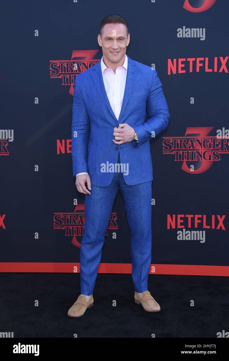 Andrey Ivchenko at Netflix's 'Stranger Things' Season 3 premiere held at Santa Monica High School on June 28, 2019 in Santa Monica, USA. Stock Photo