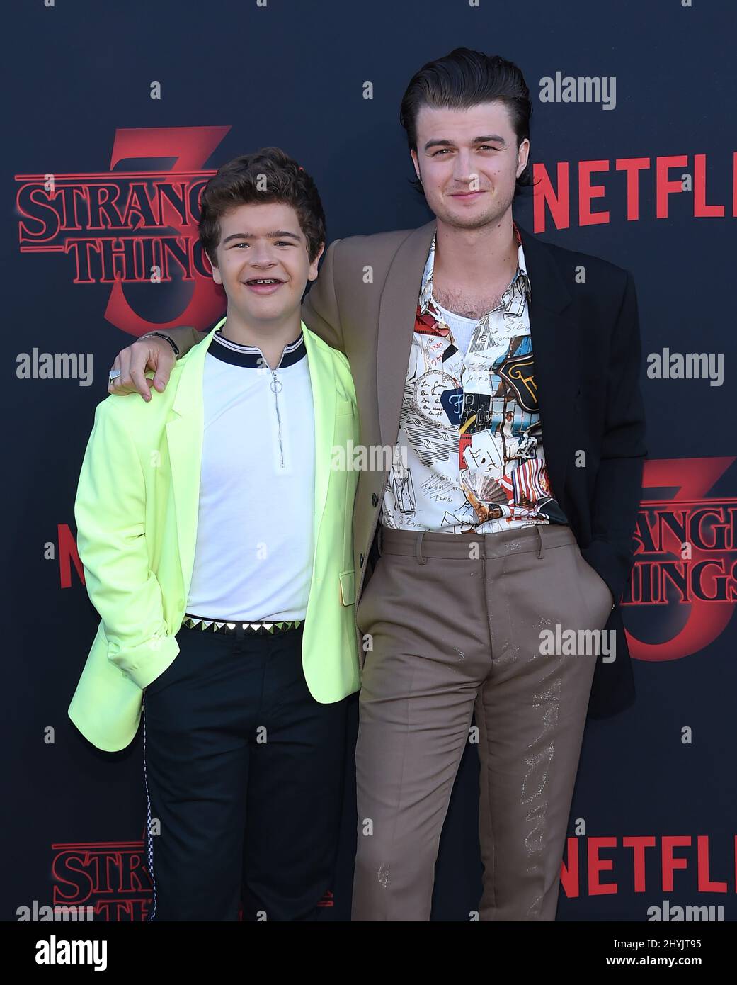 Gaten Matarazzo and Joe Keery at Netflix's "Stranger Things" Season 3