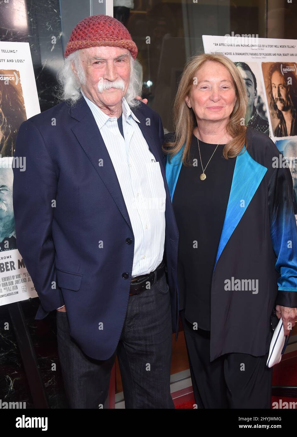 David Crosby and Jan Dance arriving to the 'David Crosby: Remember My Name' Los Angeles Premiere at Linwood Dunn Theater on July 18, 2019 in Hollywood, CA. Stock Photo