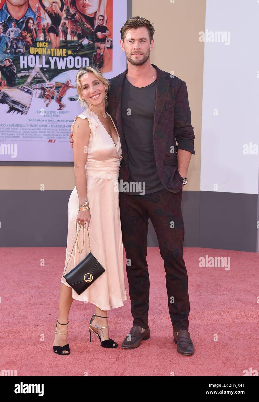 Elsa Pataky and Chris Hemsworth at the Los Angeles premiere of &ldquo;Once