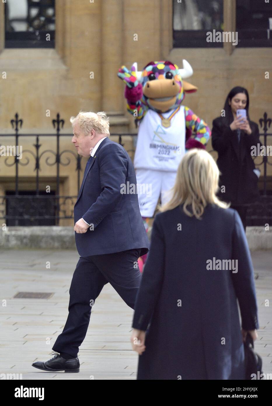 British Prime Minister Boris Johnson arriving at the Commonwealth