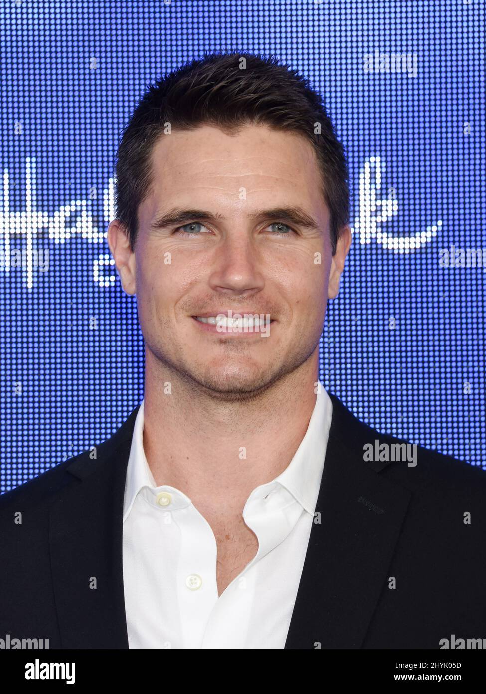 Robbie Amell at Hallmark Channel and Hallmark Movies & Mysteries 2019 Summer TCA held at a Private Residence in Beverly Hills on July 26, 2019 in Beverly Hills, Ca. Stock Photo