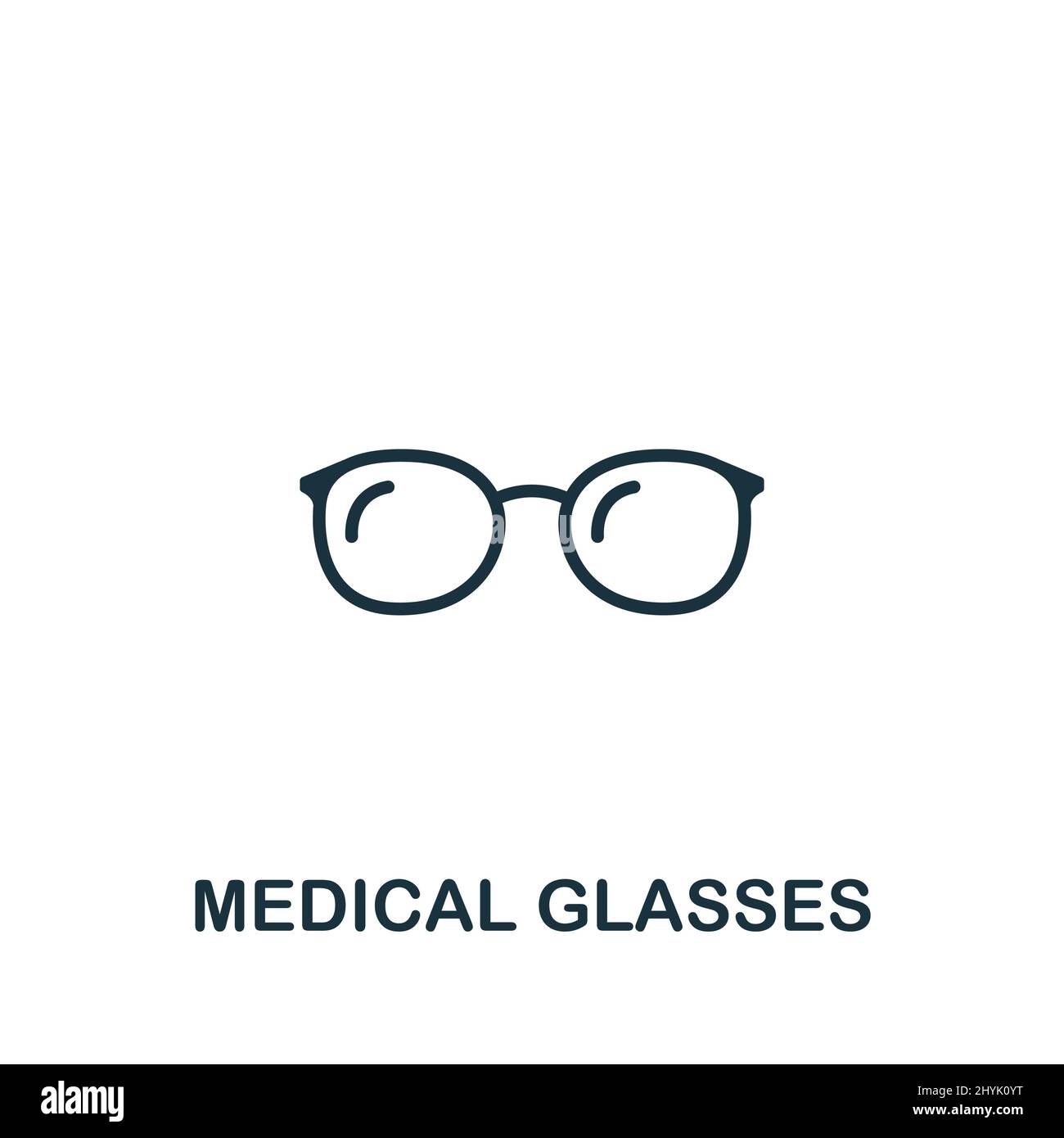 Medical Glasses icon. Monochrome simple icon for templates, web design ...