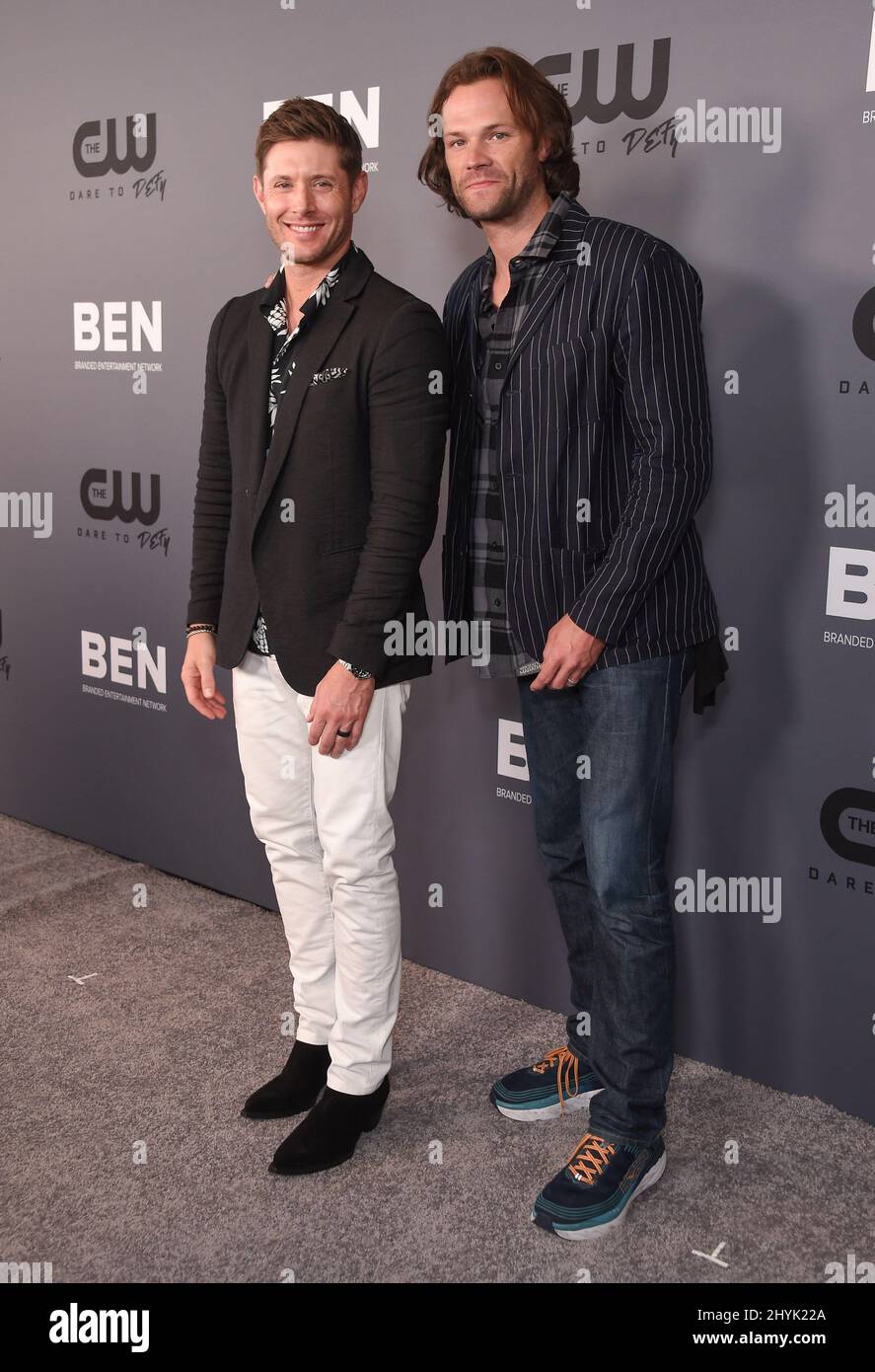 Jensen Ackles and Jared Padalecki arriving to the The CW's Summer TCA All  Star Party at Beverly Hilton Hote Stock Photo - Alamy, image size:887x1390