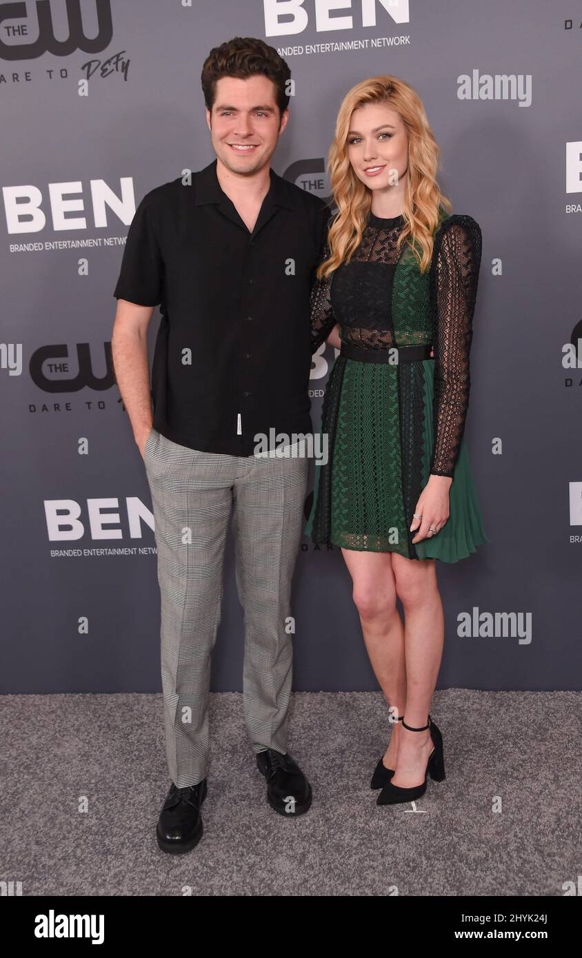 Ben Lewis and Katherine McNamara arriving to the The CW's Summer TCA