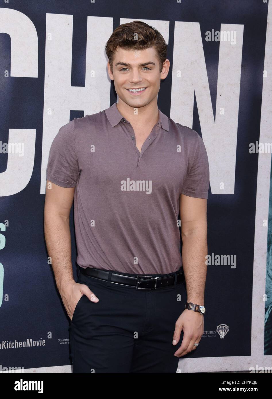 Garrett Clayton at 'The Kitchen' world premiere held at the TCL Chinese Theatre on August 5, 2019 in Hollywood, Los Angeles. Stock Photo