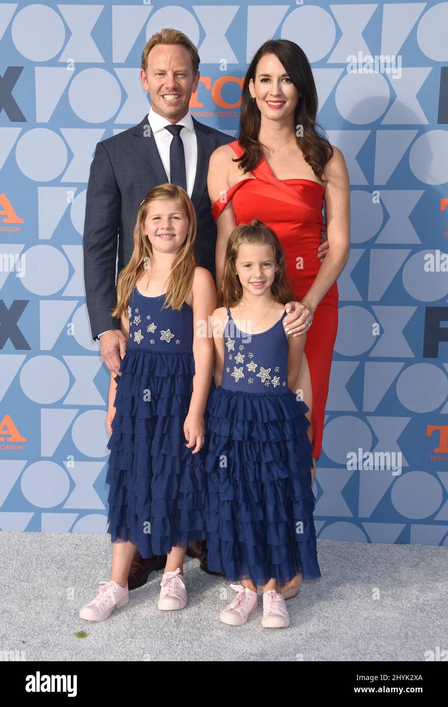 Ian Ziering, Erin Kristine Ludwig, Mia Loren Ziering and Penna Mae Ziering at the FOX Summer TCA 2019 All-Star Party held at FOX Studios on August 7, 2019 in Culver City, CA. Stock Photo