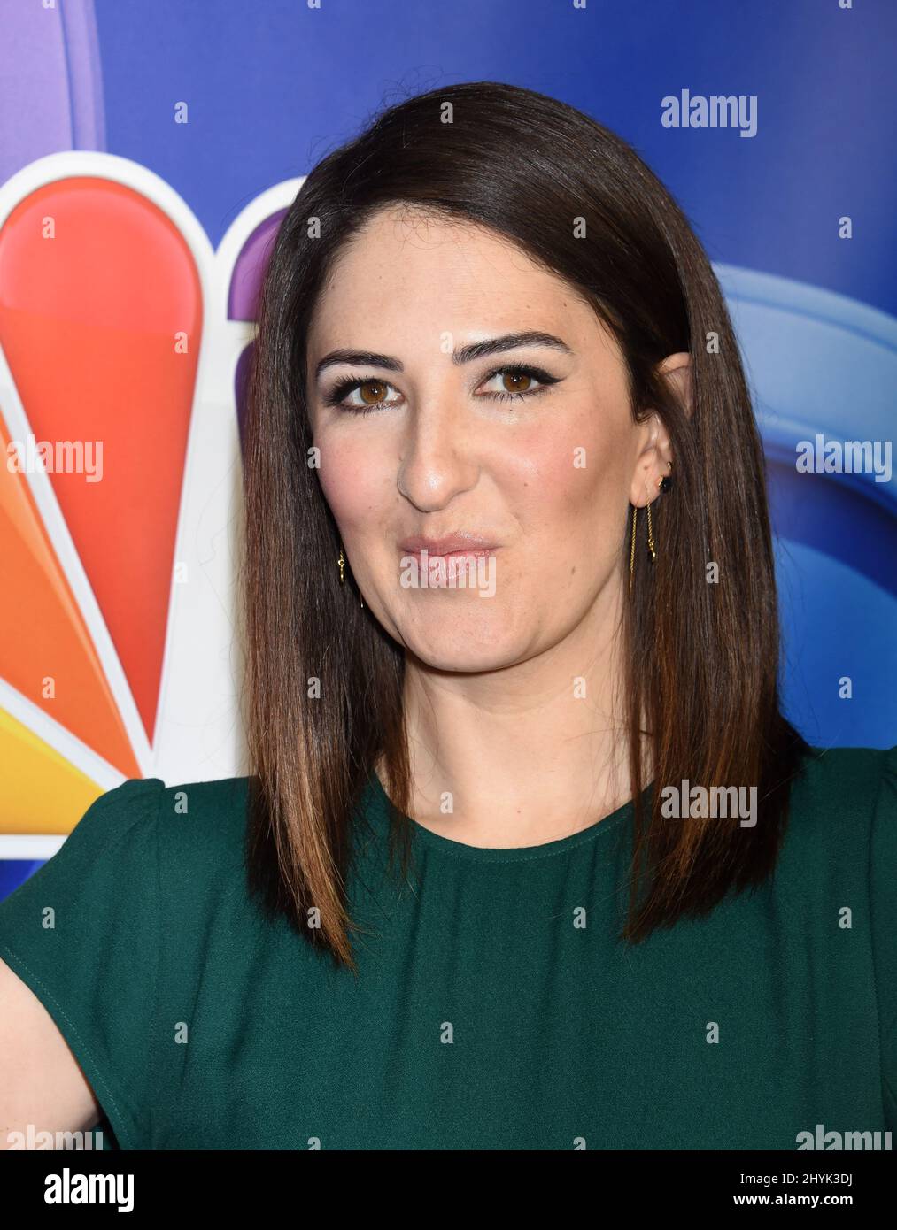 D'Arcy Carden attending the 2019 NBC TCA Press Tour held at the Beverly Hilton Hotel Stock Photo