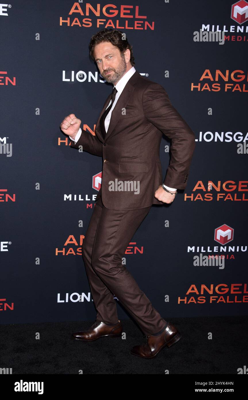 Gerard Butler at the Los Angeles premiere of 'Angel Has Fallen' held at ...