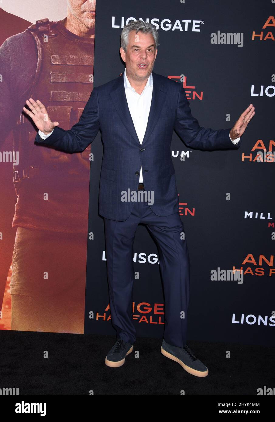 Danny Huston at the Los Angeles premiere of 'Angel Has Fallen' held at the Regency Village Theatre Stock Photo