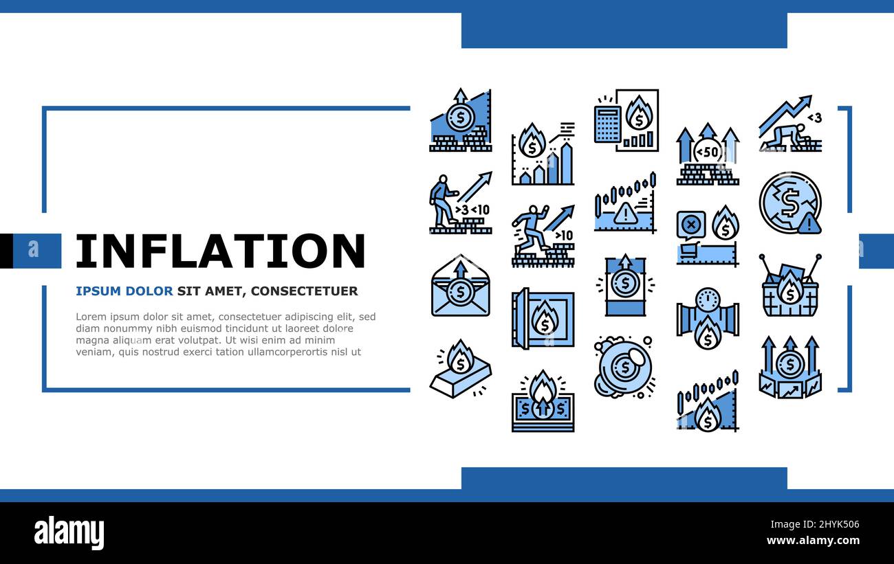 Inflation Financial World Problem Landing Header Vector Stock Vector ...