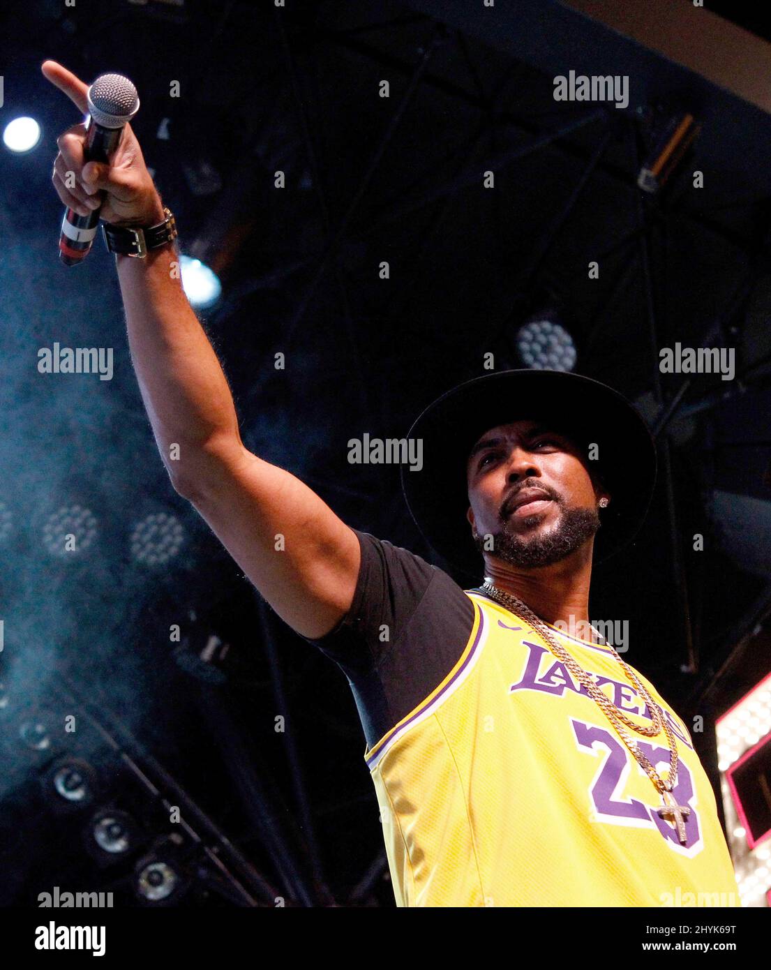 Montell Jordan onstage at the I LOVE THE 90'S concert at the Fremont Street Experience Labor Day Weekend Concerts held on the Third Street Stage on September 1, 2019 in Las Vegas. Stock Photo