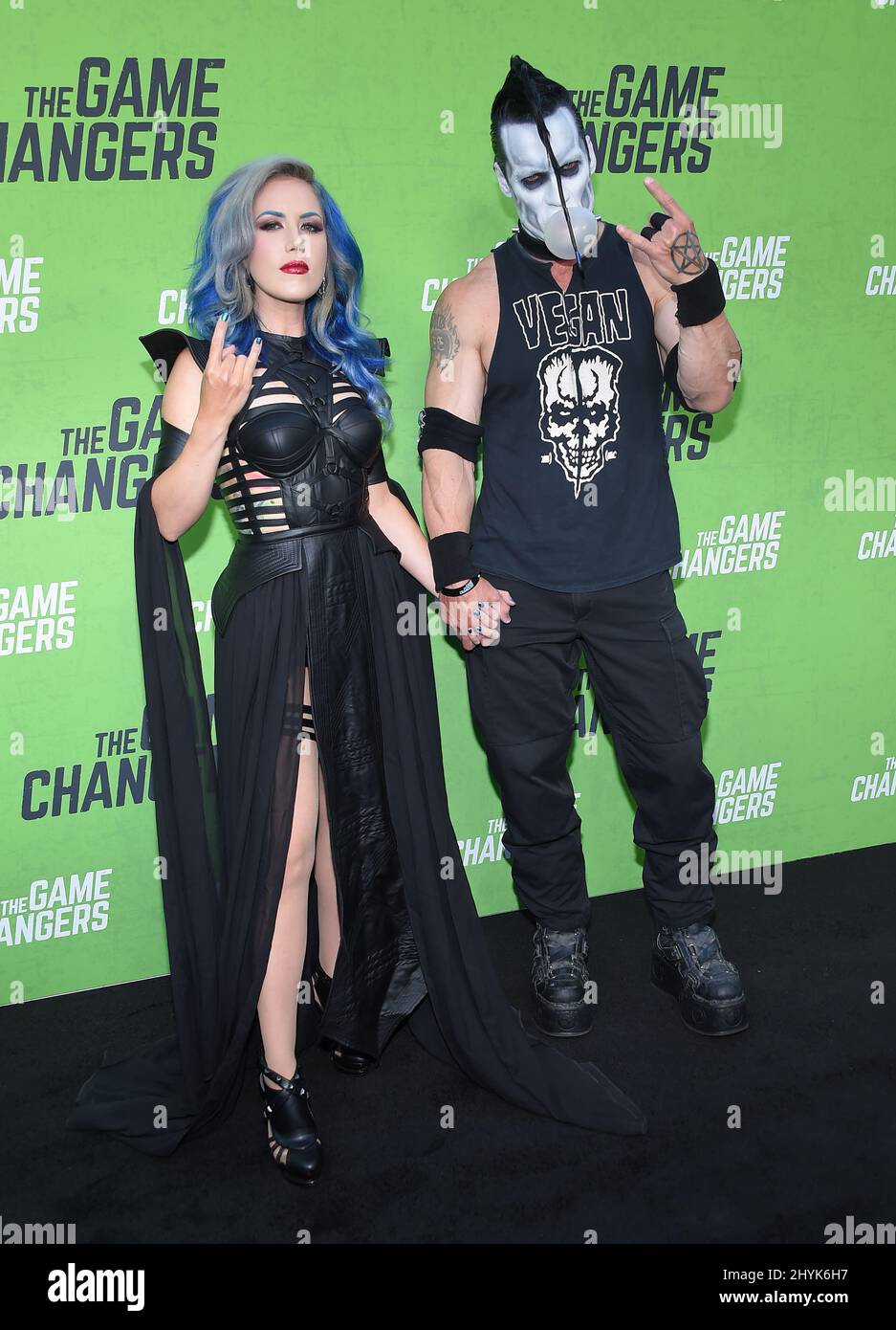 Doyle Wolfgang von Frankenstein arriving to the 'The Game Changers' Los Angeles Premiere at the ArcLight Cinema on September 04, 2019 in Hollywood, CA. Stock Photo