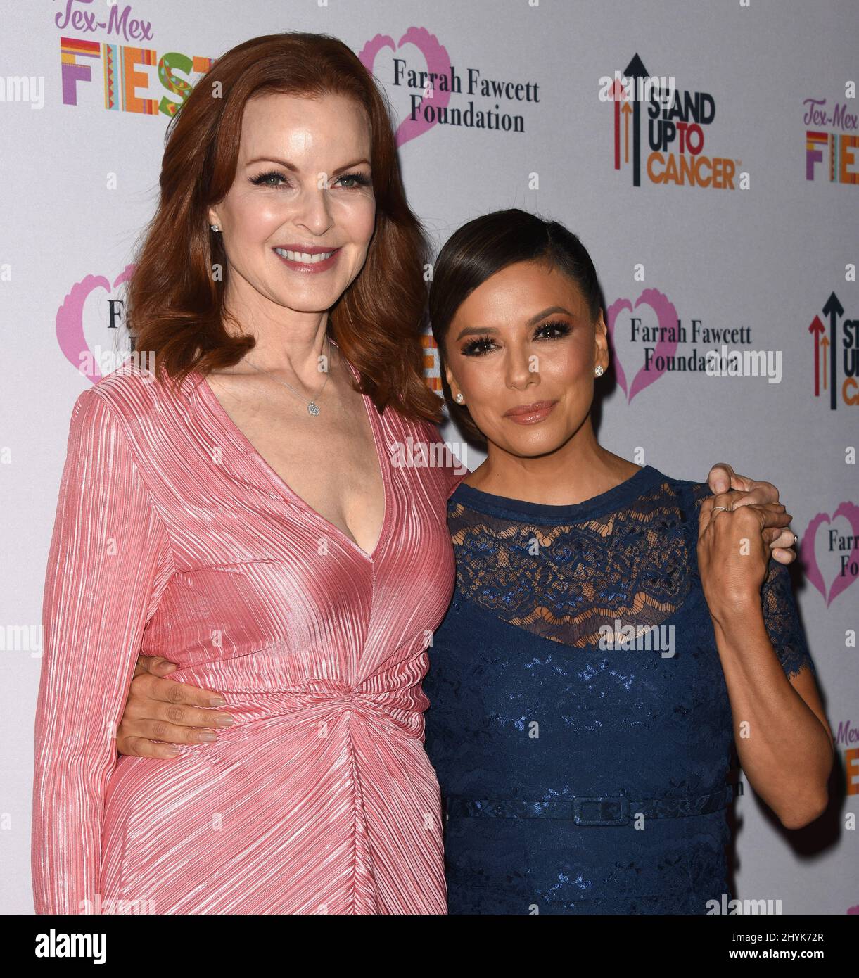 Marcia Cross and Eva Longoria at The Farrah Fawcett Foundation's Tex-Mex Fiesta held at the Wallis Annenberg Center for the Performing Arts on September 6, 2019 in Beverly Hills, USA. Stock Photo