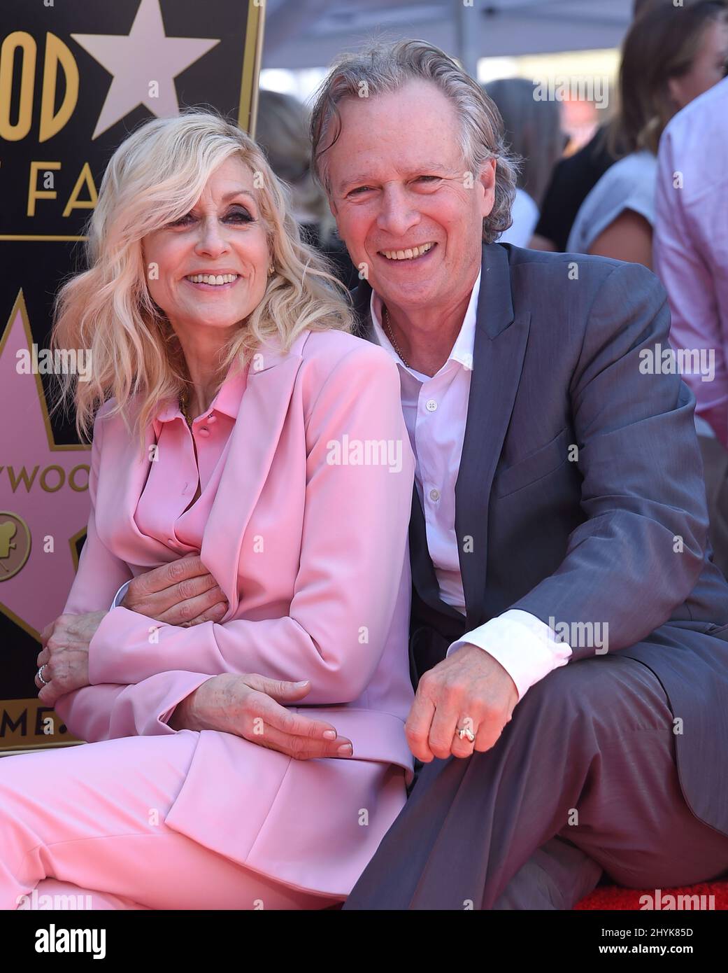 Judith Light with Robert Desiderio at her Hollywood Walk of Fame star ceremony on September 12, 2019 in Hollywood, Los Angeles. Stock Photo