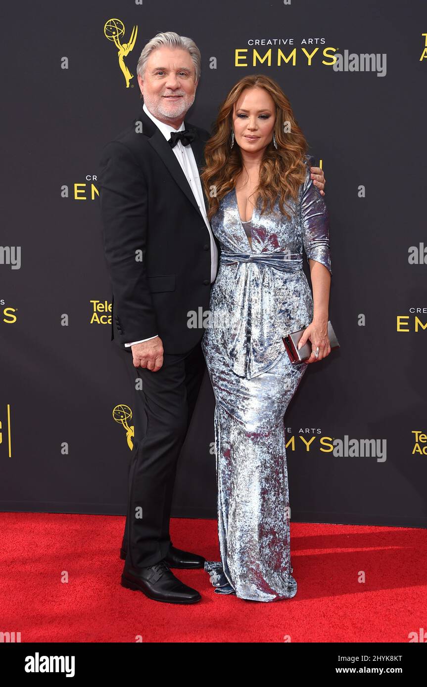 Mike Rinder and Leah Remini at the 2019 Creative Arts Emmy Awards held ...