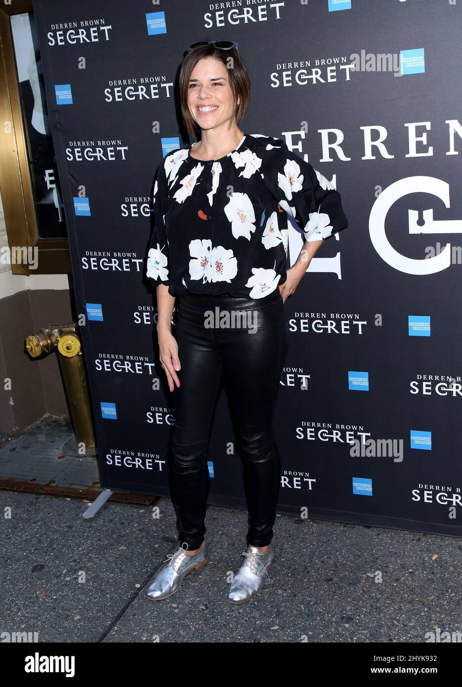 Neve Campbell attending the Derren Brown: Secret Broadway Opening Night - Arrivals held at The Cort Theatre Stock Photo