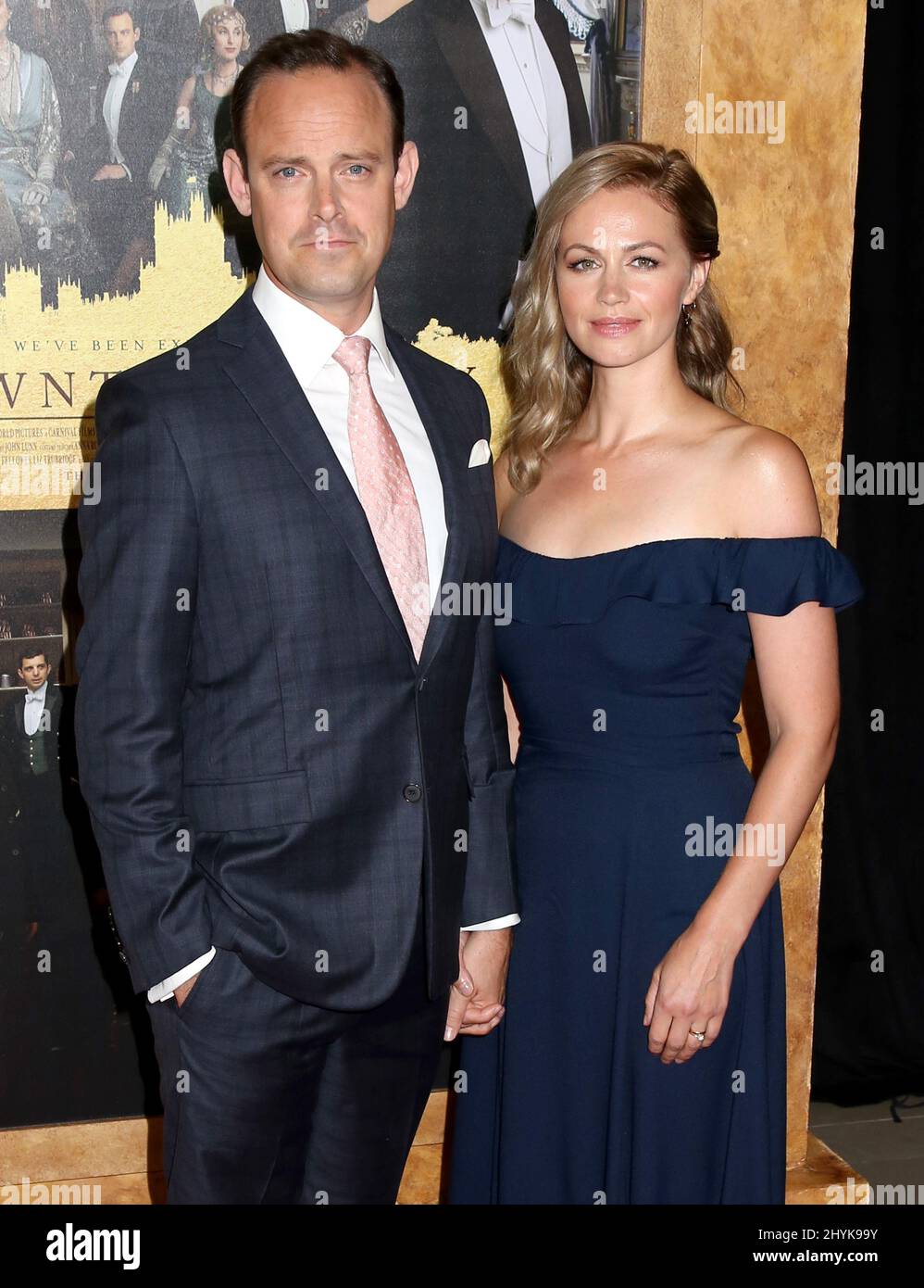 Harry HaddenPaton & wife Rebecca Night attending the Downton Abbey
