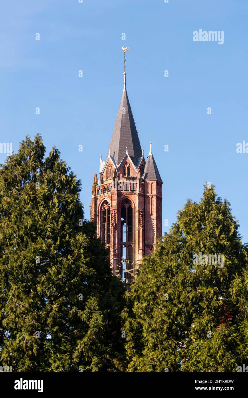 Maastricht,  Sint-Janskerk (Johanniskirche), Glockenturm Stock Photo