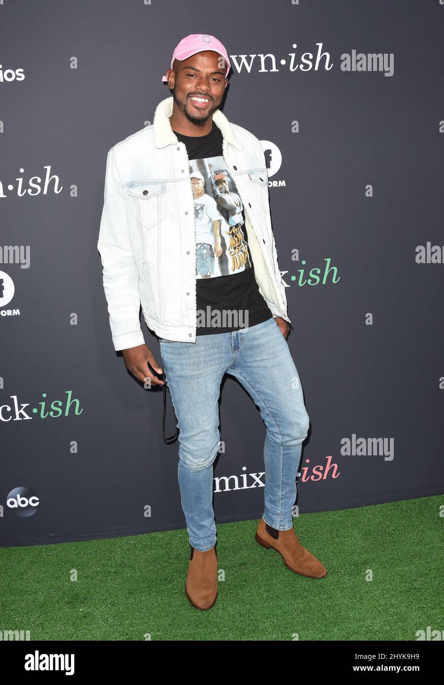 Trevor Jackson arriving to the ABC 'Embrace Your Ish' Event at Goya Studios on Sep 17, 2019 in Hollywood, CA. Stock Photo