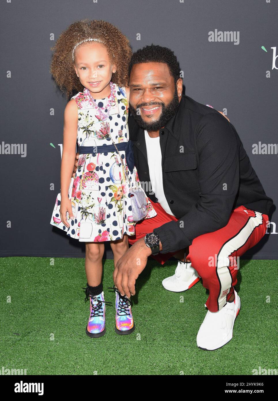 Michellle Anthony Mykal-Michelle Harris and Anthony Anderson arriving to the ABC