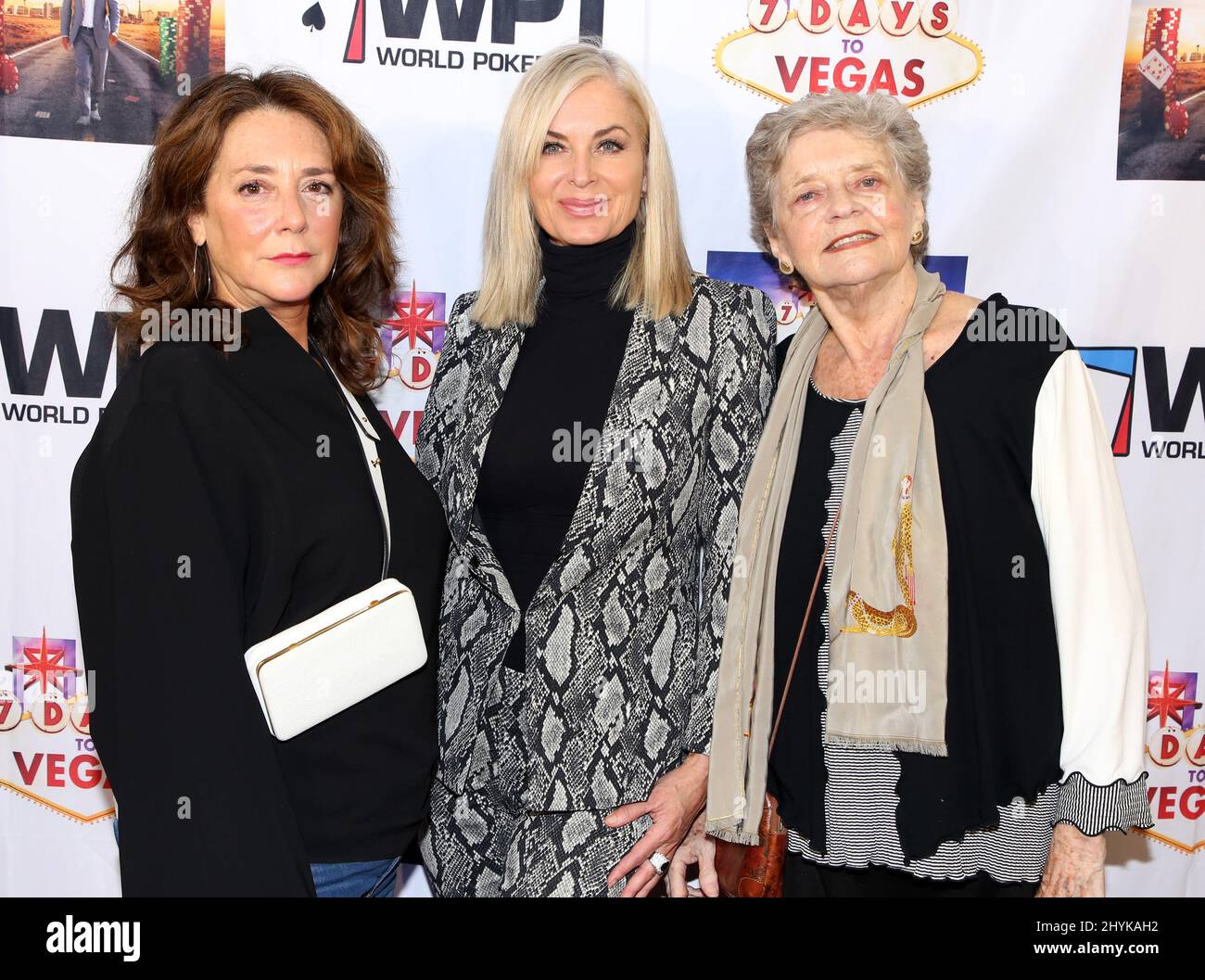 Talia Balsam, Eileen Davidson & Joyce Van Patten attending the '7 Days To Vegas' New York Premiere held at Cinema Village Stock Photo