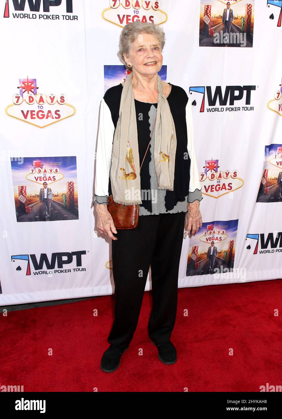 Joyce Van Patten attending the '7 Days To Vegas' New York Premiere held at Cinema Village Stock Photo