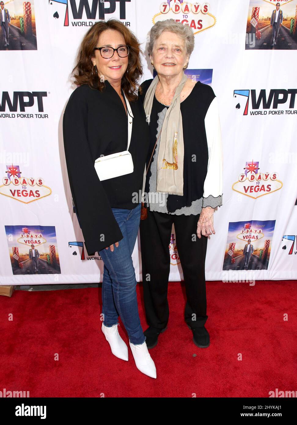 Talia Balsam & Joyce Van Patten attending the '7 Days To Vegas' New York Premiere held at Cinema Village Stock Photo