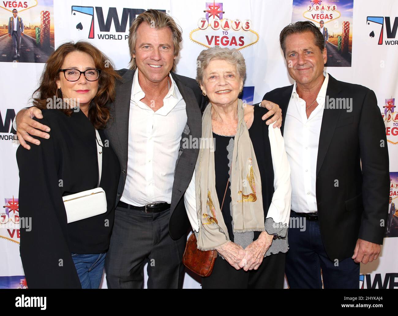 Talia Balsam, Vince Van Patten, Joyce Van Patten & Jimmy Van Patten attending the '7 Days To Vegas' New York Premiere held at Cinema Village Stock Photo