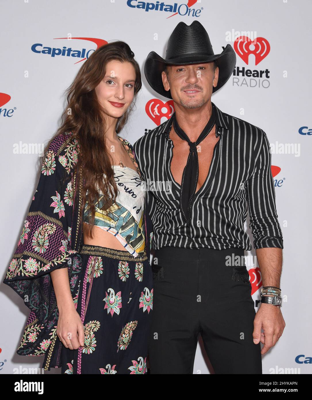 Audrey McGraw and Tim McGraw at the 2019 iHeartRadio Music Festival