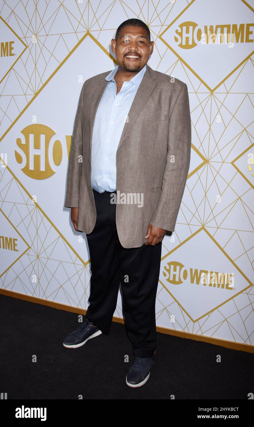 Omar Miller at the Showtime Emmy Eve Celebration held at the San Vicente Bungalows on September 21, 2019 in West Hollywood, CA. Stock Photo