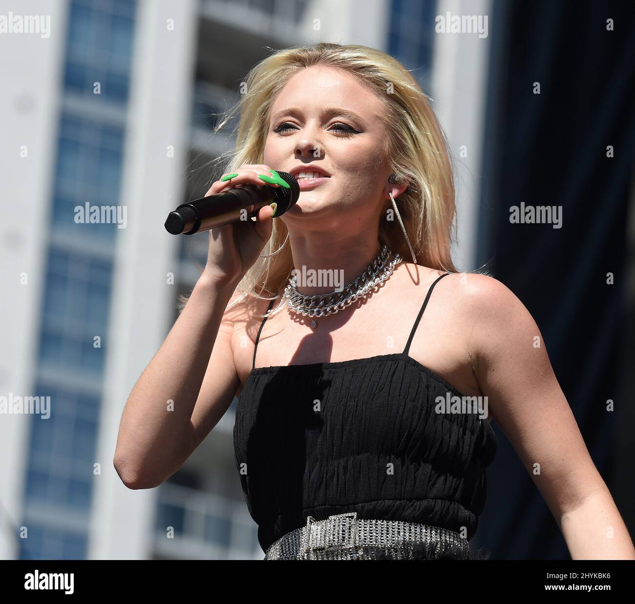 Zara Larsson at the 2019 iHeartRadio Music Festival held at the T