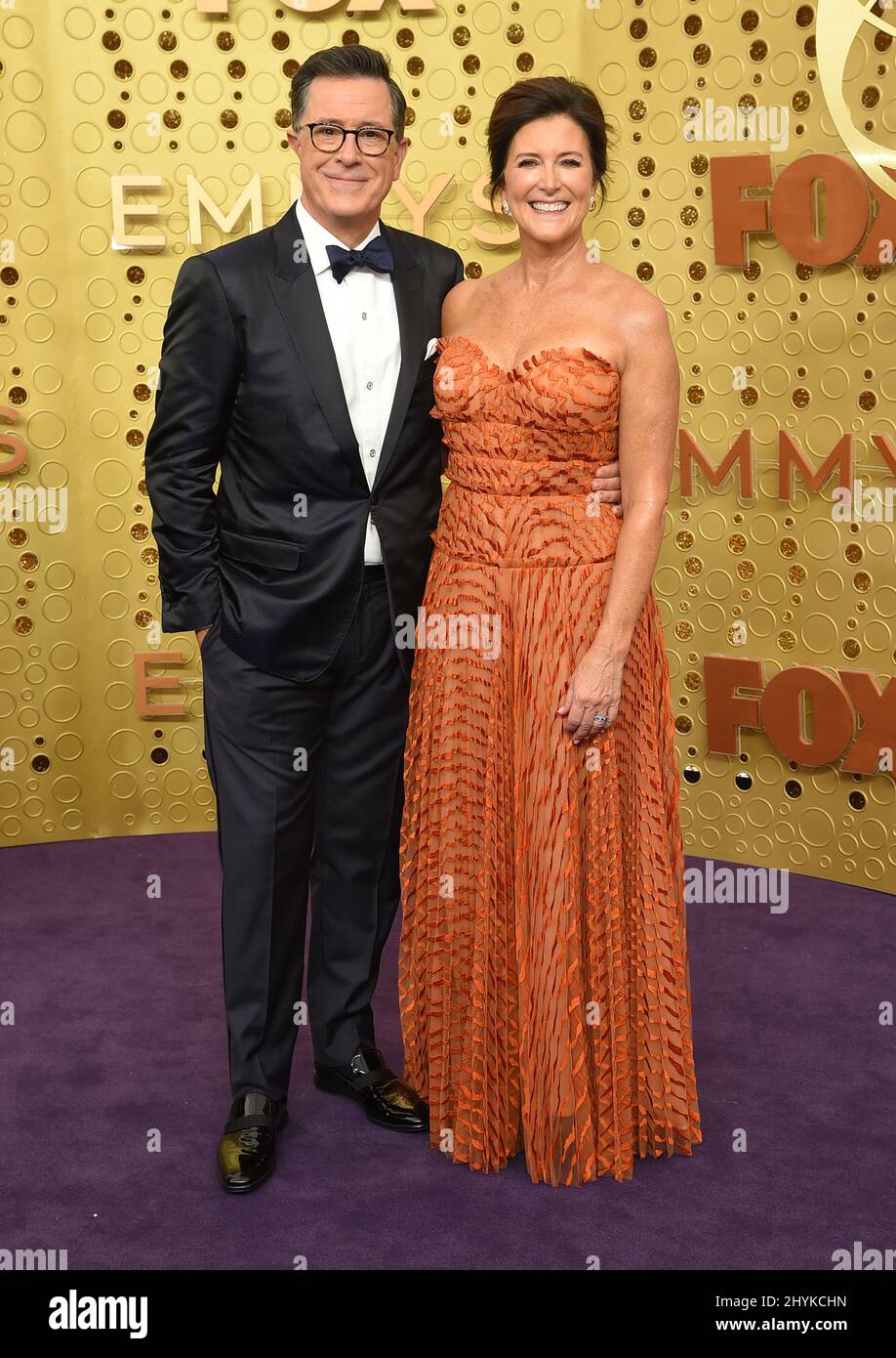 Stephen Cobert and Evelyn McGee Colbert attending the 71st Primetime