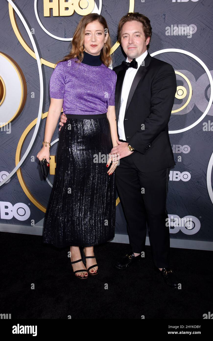 Beck Bennett and Jessy Hodges attending the 2019 HBO Emmy Party held at the Pacific Design Center in Los Angeles, California Stock Photo