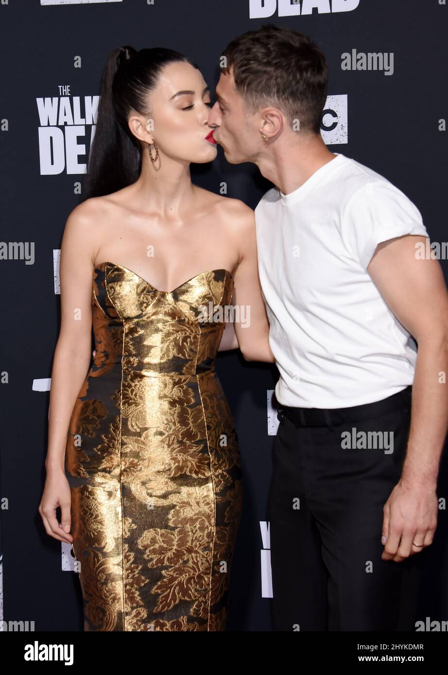 Christian Serratos and David Boyd at 'The Walking Dead' Season 10 Premiere Event held at the TCL Chinese 6 Theatre on September 23, 2019 in Hollywood, USA. Stock Photo