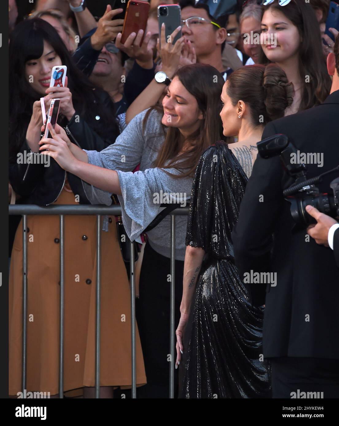 Angelina Jolie at the world premiere of 'Maleficent: Mistress of Evil' held at the El Capitan Theatre on September 30, 2019 in Hollywood, CA. Stock Photo