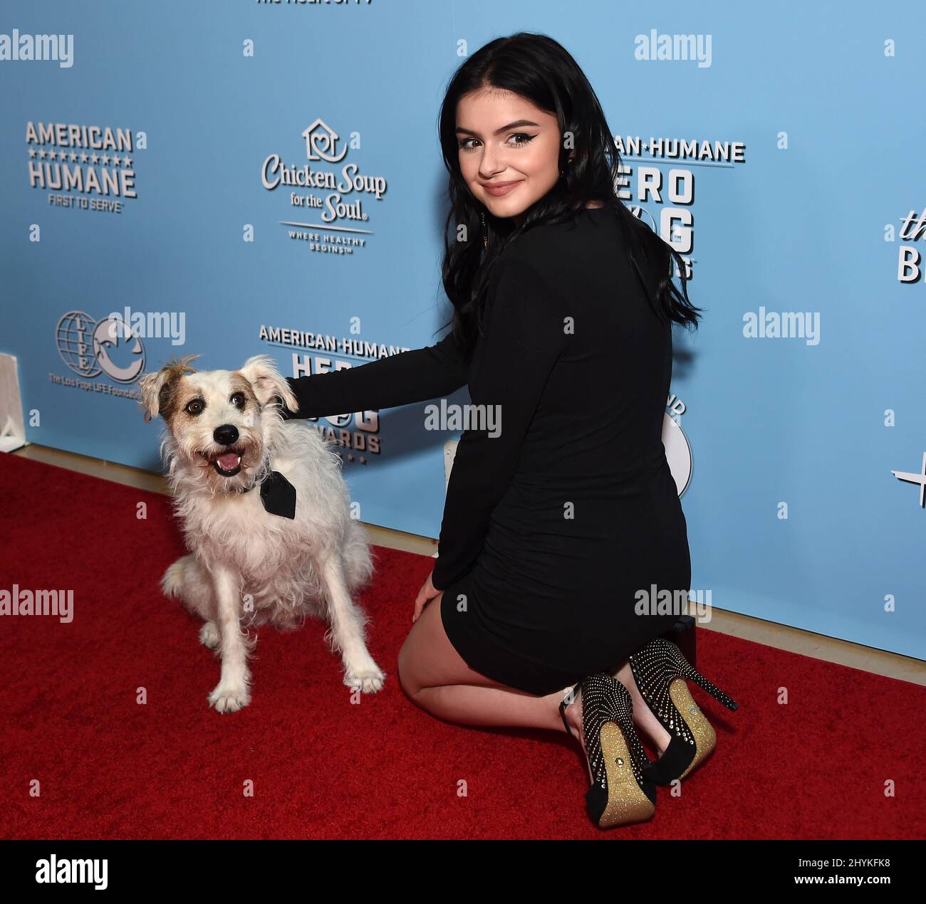 Ariel Winter and Happy arriving to the American Humane Hero Dog Awards