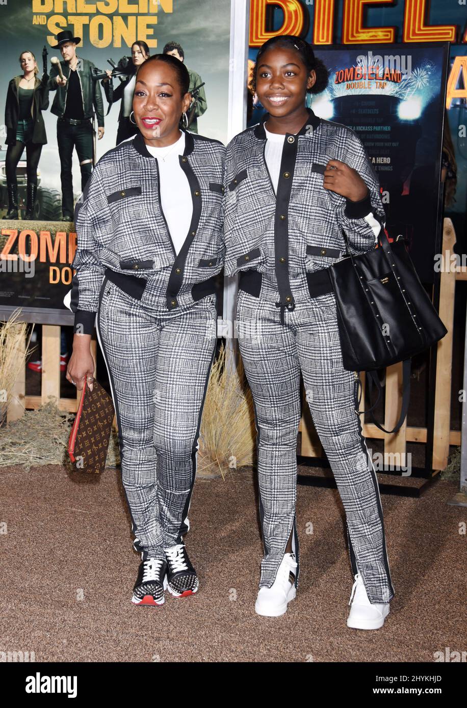 Tichina Arnold and Alijah Kai Haggins at the "Zombieland Double Tap