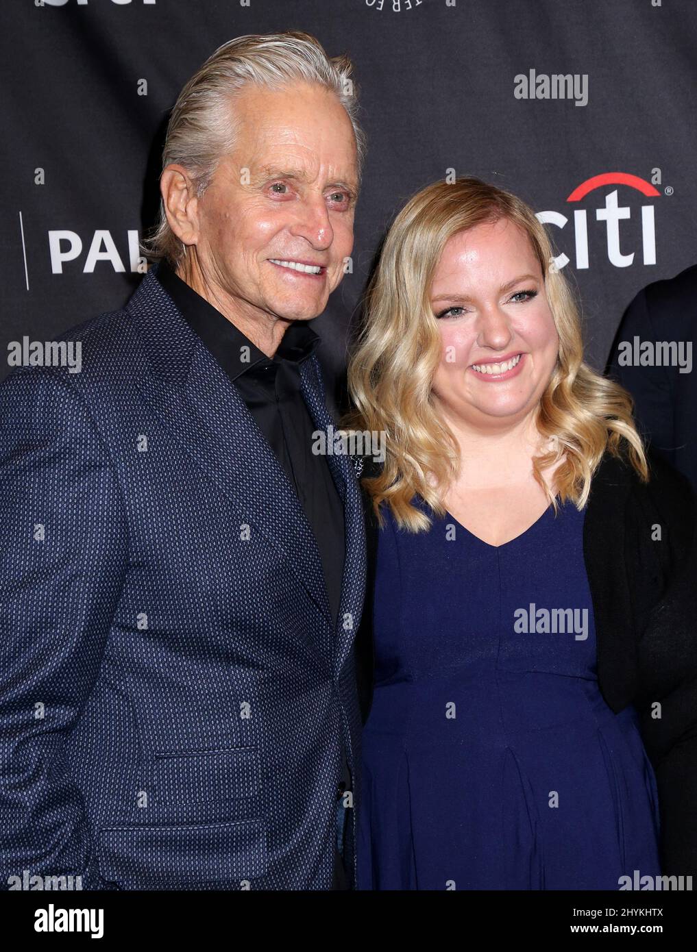 Michael Douglas & Sarah Baker attending the PaleyFest New York: The Kominsky Method at The Paley Center for Media Stock Photo