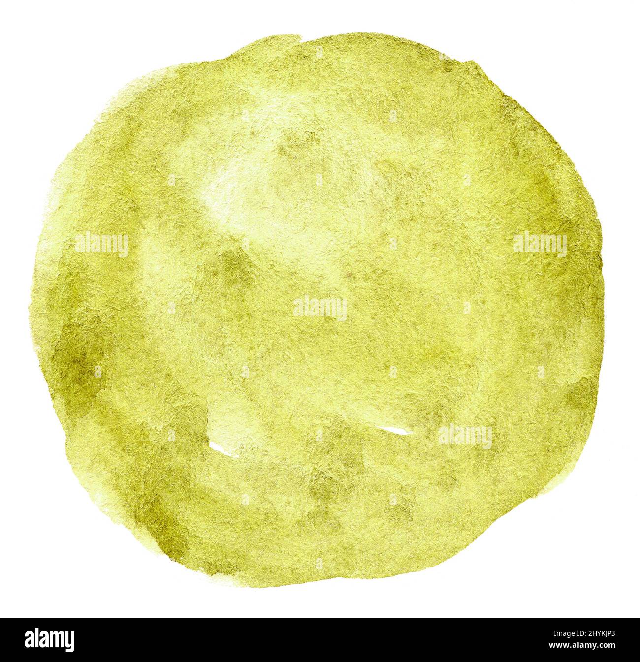 Abstract olive green watercolor shape. Watercolor hand drawn shape ...