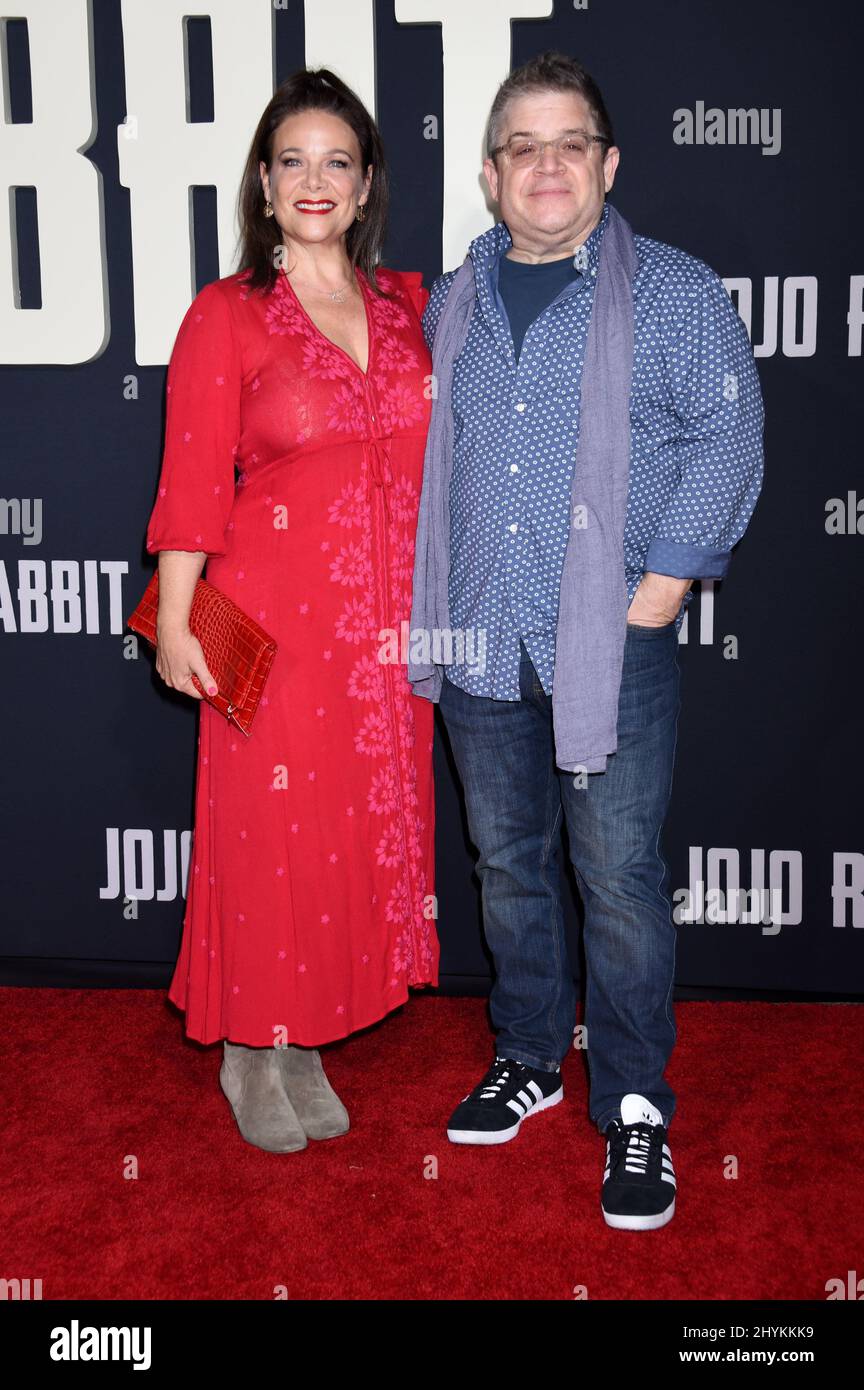Meredith Salenger and Patton Oswalt arriving at Fox Searchlight's JoJo
