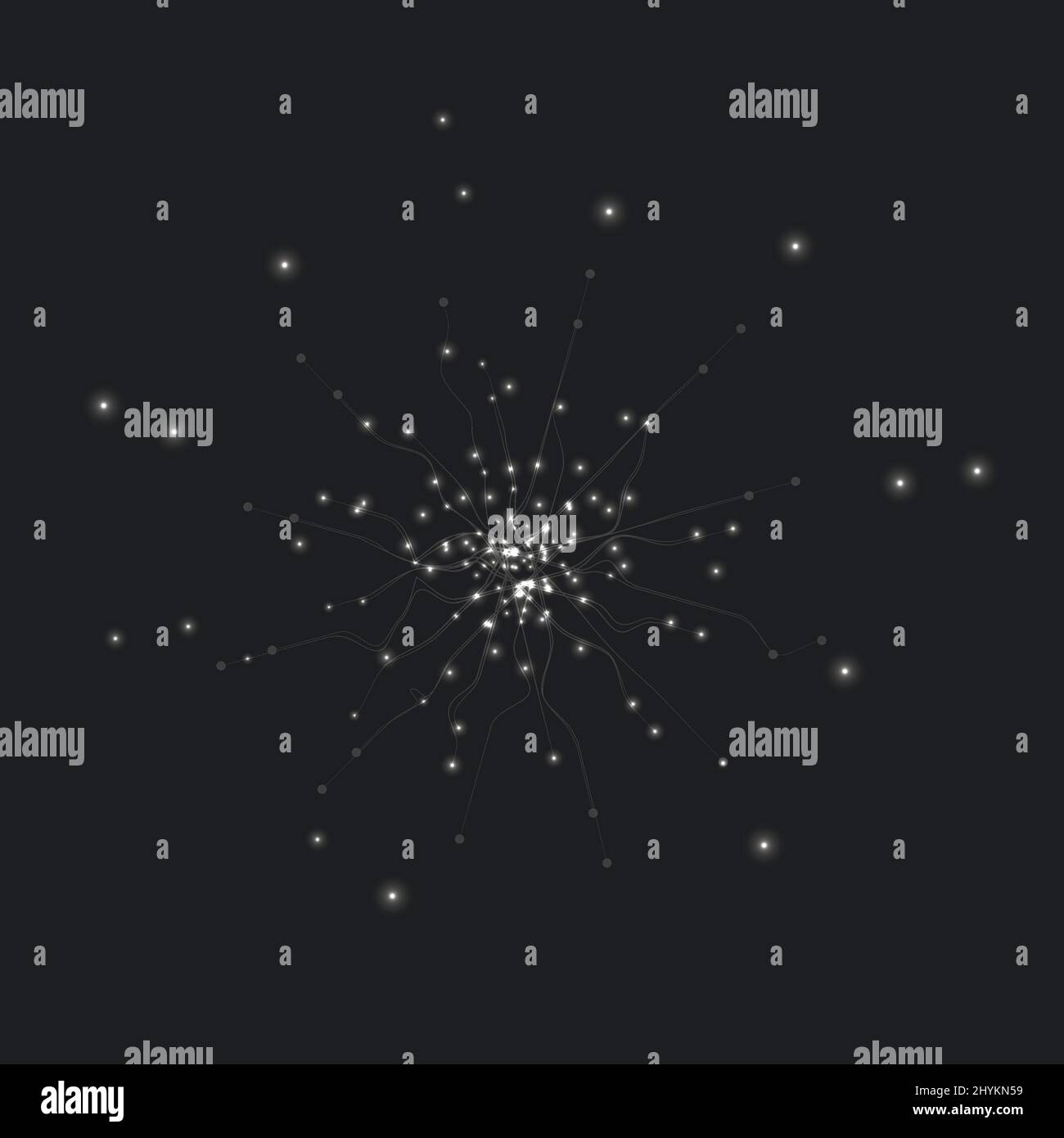 Space background with bright stars. Vector galaxy illustration Stock Vector