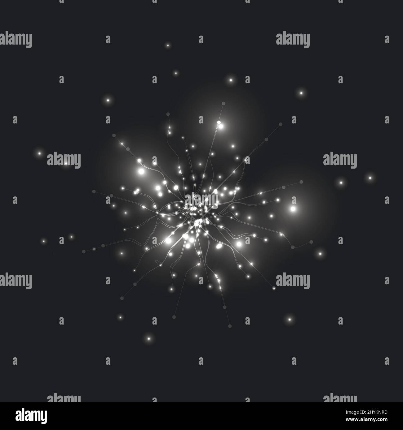 Space background with bright stars. Vector galaxy illustration Stock Vector