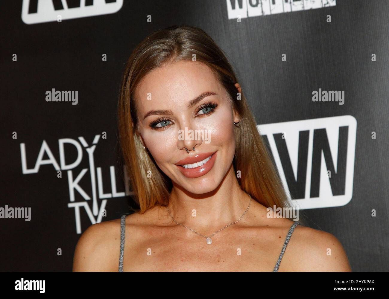 Nicole Aniston at the TV premiere of 'Lady Killer' held at the Brenden Theater inside the Palms Casino in Las Vegas Stock Photo