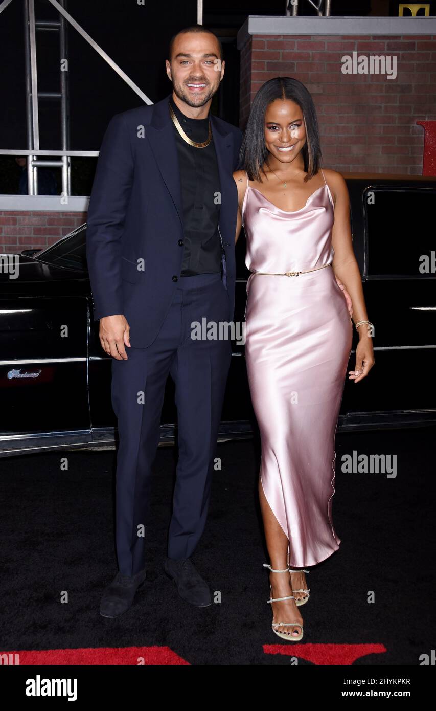 Jesse Williams and Taylour Paige attending the premiere of Netflix's The Irishman, in Los Angeles, California Stock Photo