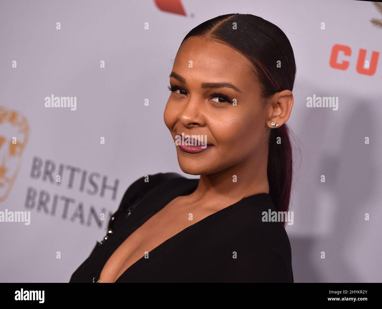 Samantha Mumba arrives at the 2019 British Academy Britannia Awards